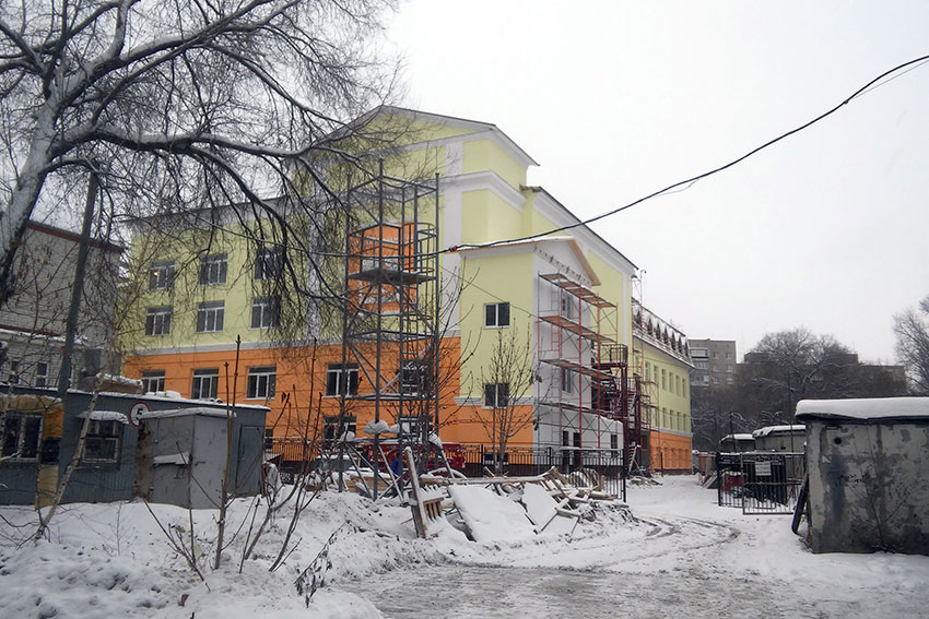 Заканчивается строительство нового корпуса лицея.