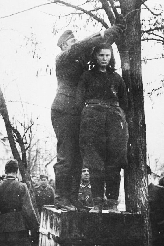 Казнь 17 летней югославской партизанки Лепы Радич под Градишкой...