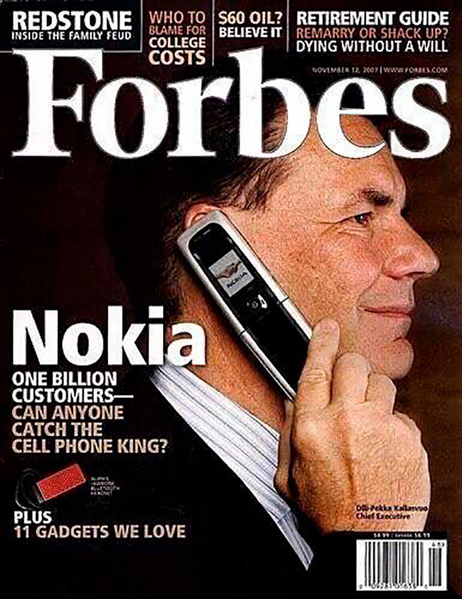 Nokia на обложке Forbes «Кто сможет догнать короля телефонов»,...