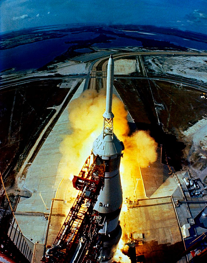 Запуск Аполлона-11, 16 июля 1969 года.