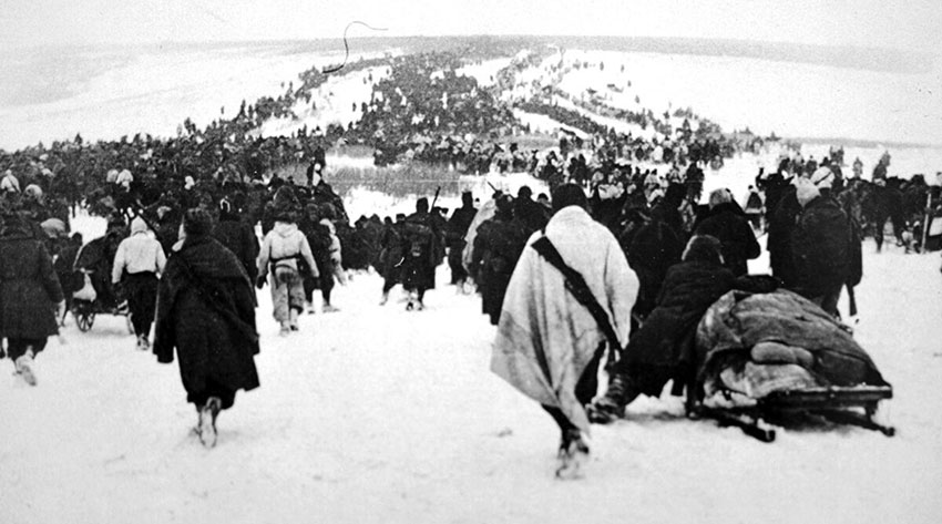 Отступление итальянских войск под Сталинградом, 1943 год....
