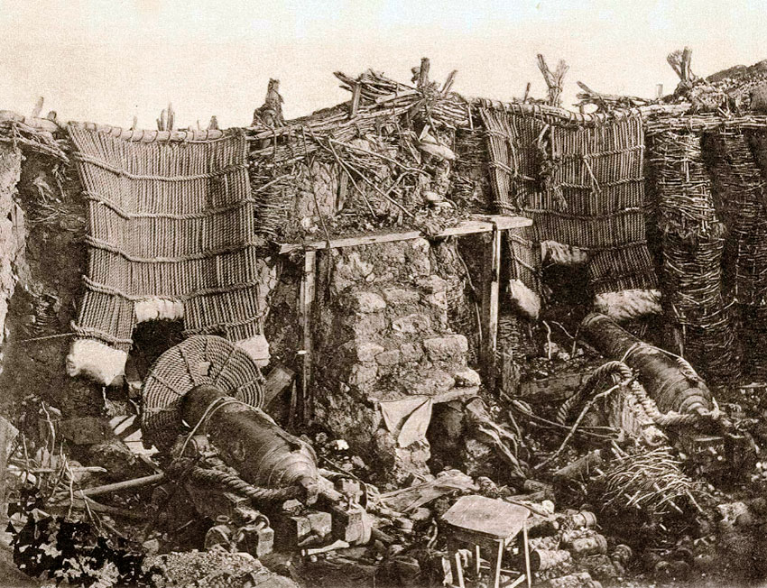 Севастопольская батарея, 1855 год.