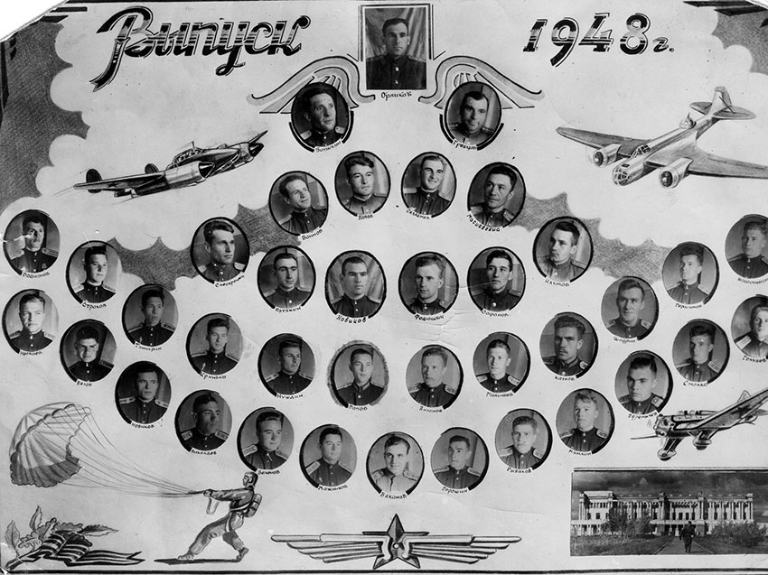 Выпускники 1948 года  "Лётной школы".