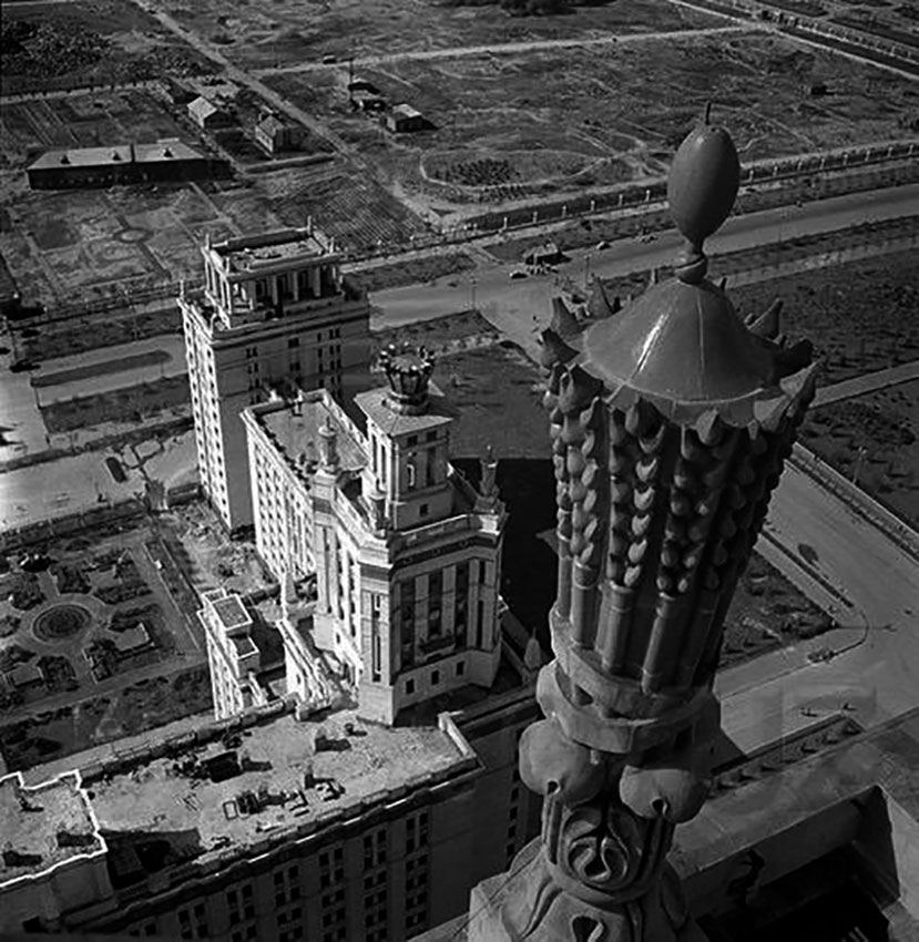 Вид со здания МГУ, 1952 год.
