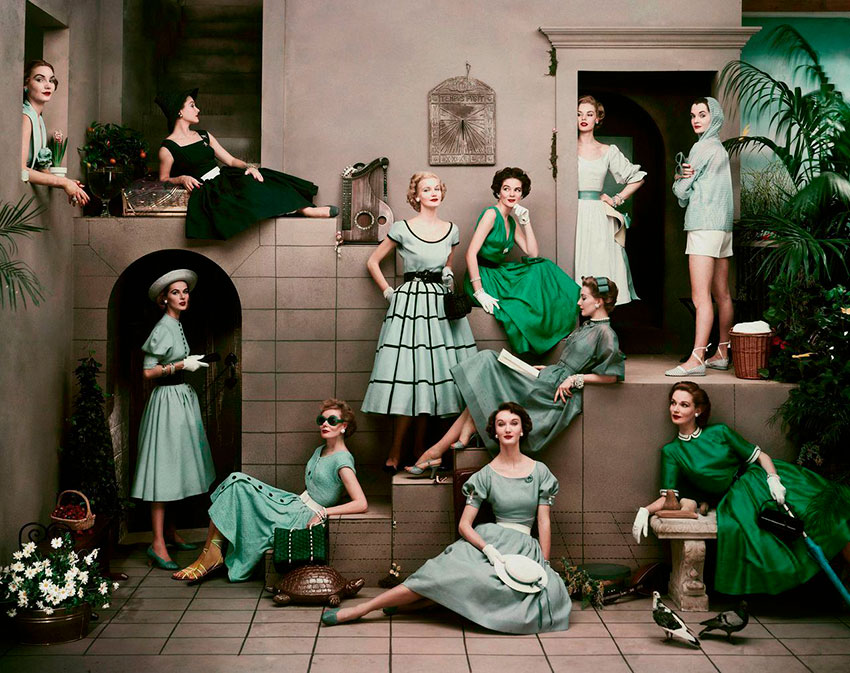Фото моделей для журнала Glamour, 1952