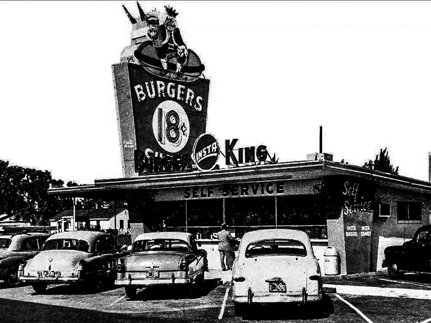 Первый Burger King, 1954 год.