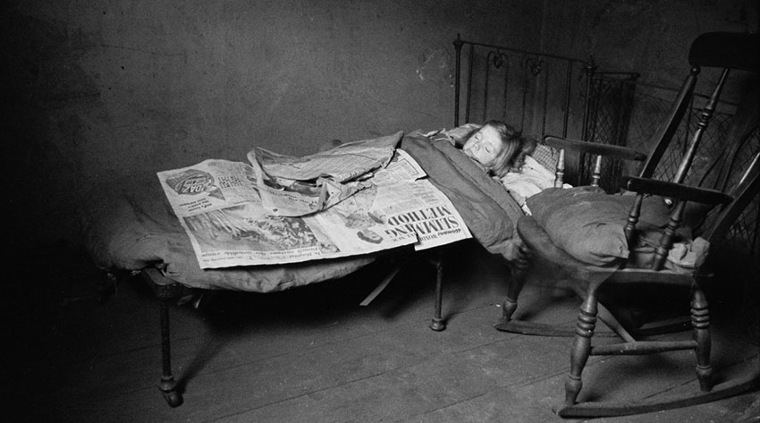 Ребенок из бедной семьи. Ливерпуль, 1956 год.