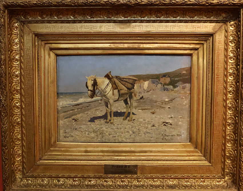 Лошадь для сбора камней в Вёле 1874 I Холст, масло И.Е. Репин...