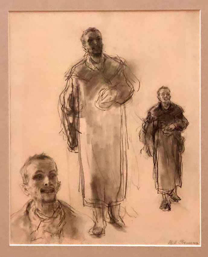 И.Е. Репин 1844-1930 Мужская фигура. Два наброска в рост и погрудное...