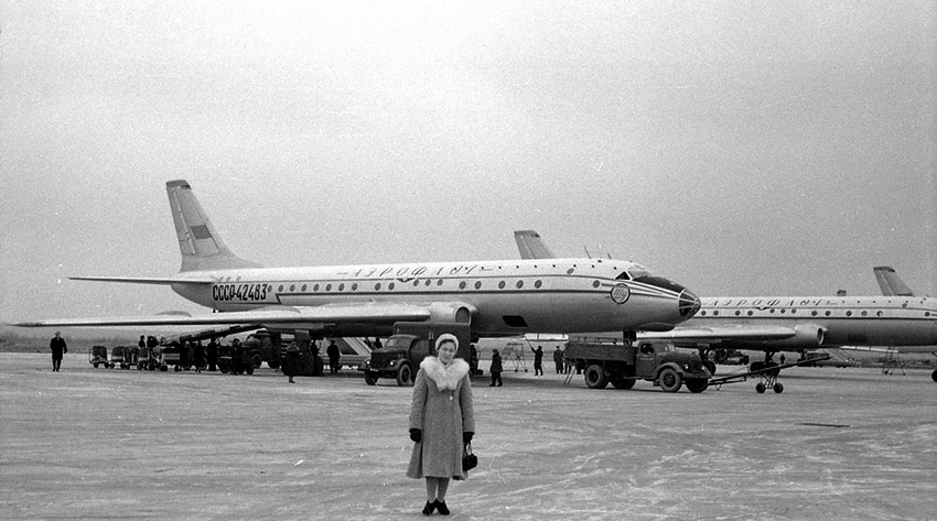 Ту-104Б СССР-42483 Ленинград, Шоссейная, 1960-1962 года.