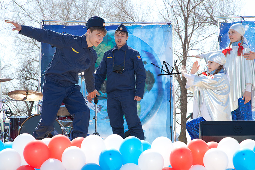 На месте приземления Ю. Гагарина