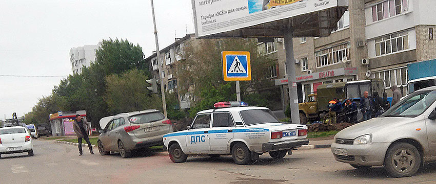 Жесткая автоавария