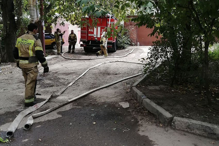 Пожар в центре