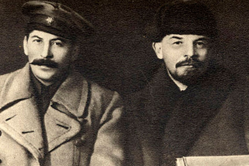 И.В. Сталин и В.И. Ленин март 1919 год.