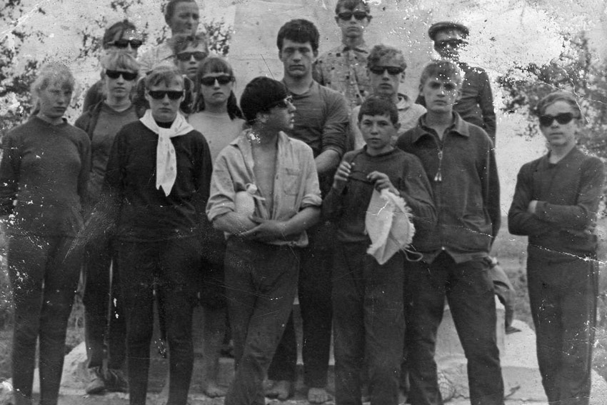 На месте приземления космонавта Титова фото 1968 год Сайкиной...
