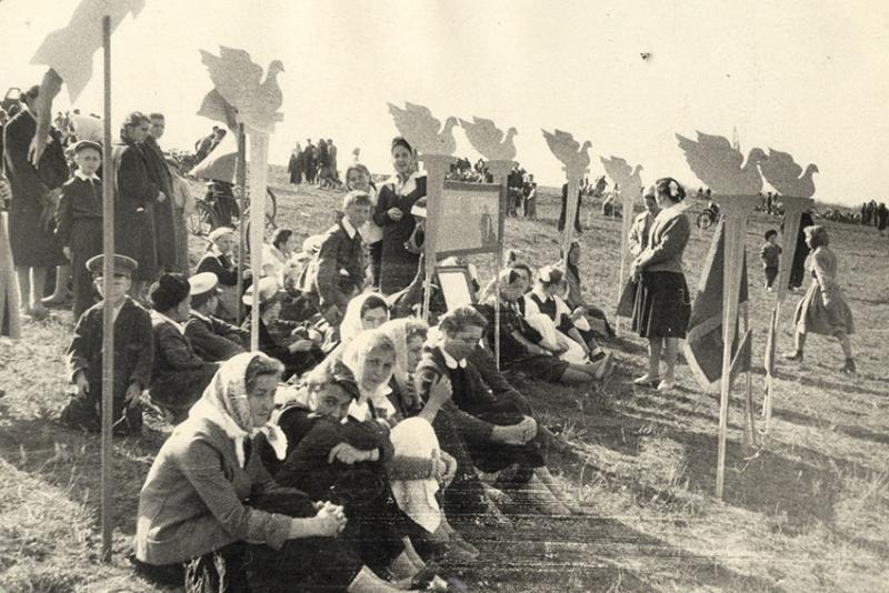 После митинга.