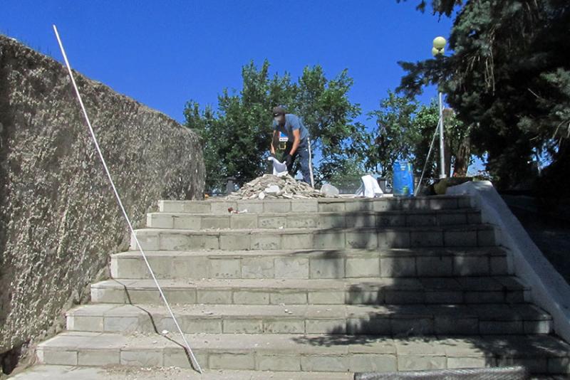 Ремонт лестницы.