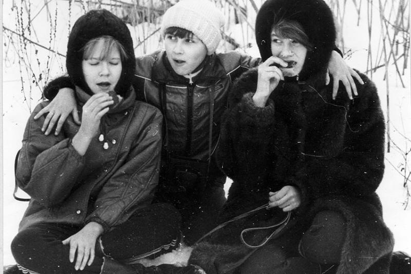 Обед на зимнем пленэре.