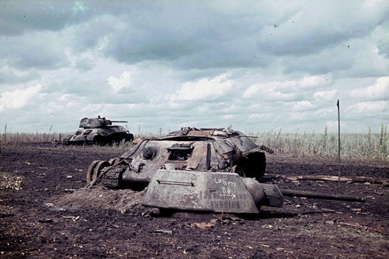 Т-34 из дивизиона «За Советскую Украину» в Белгородской...